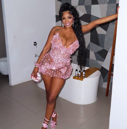 Diamond Fliorè Corset Dress