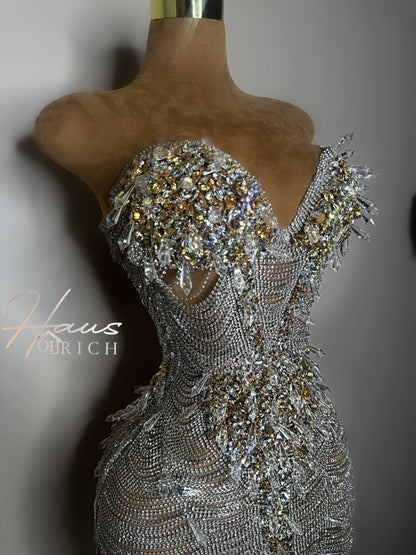 Diamond Chain Couture Mini Dress