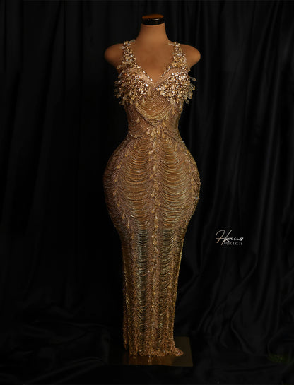 Diamond Chain Haute Couture Gown 
Fall 2023 Collection DEPOSIT ONLY