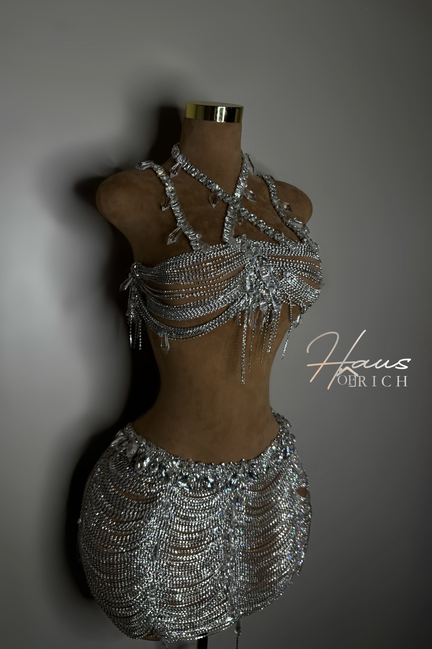 Diamond Baddie Set - Skirt & Bralette